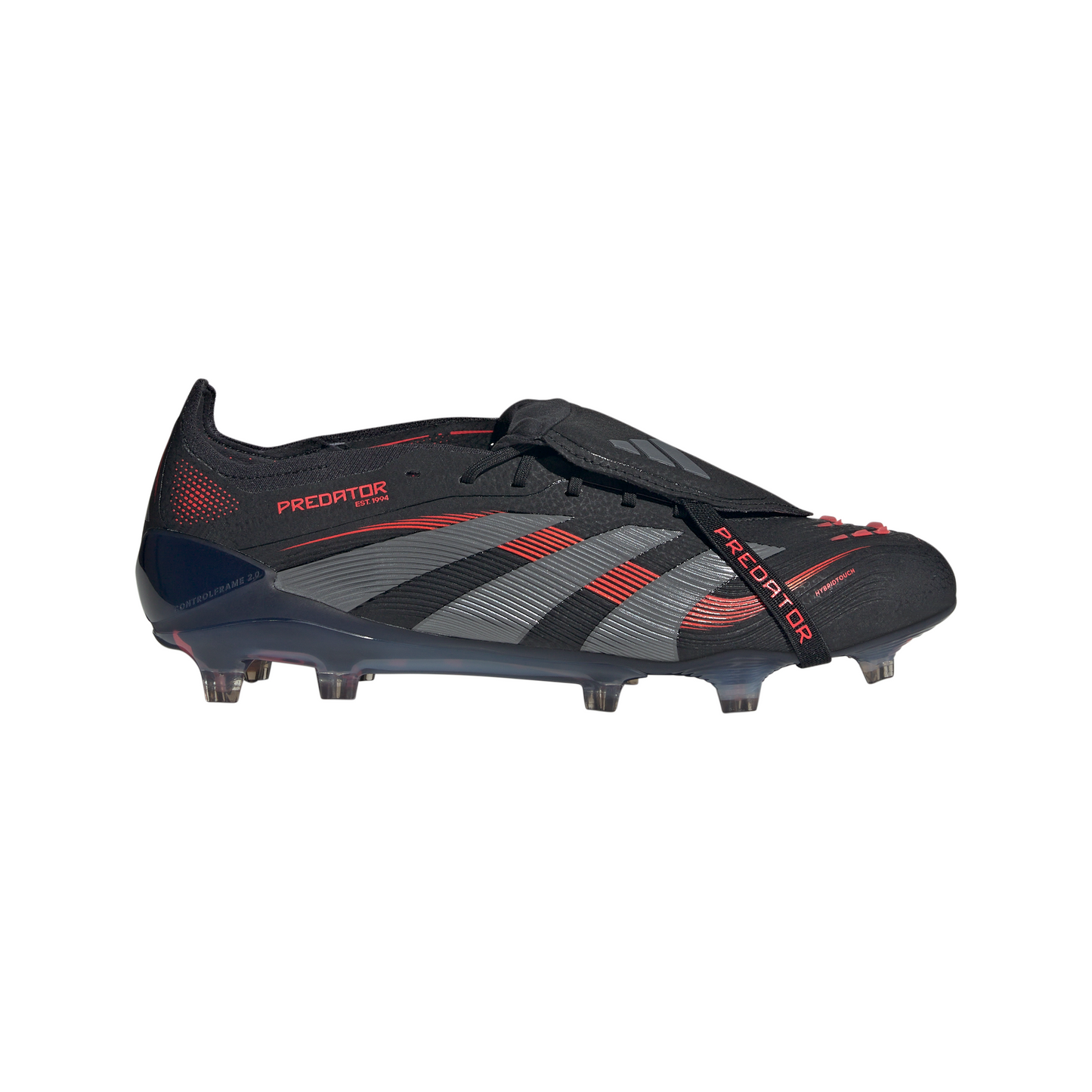adidas Predator Elite FT FG Firm Ground Soccer Cleat - Core black/Grey four/Lucid red