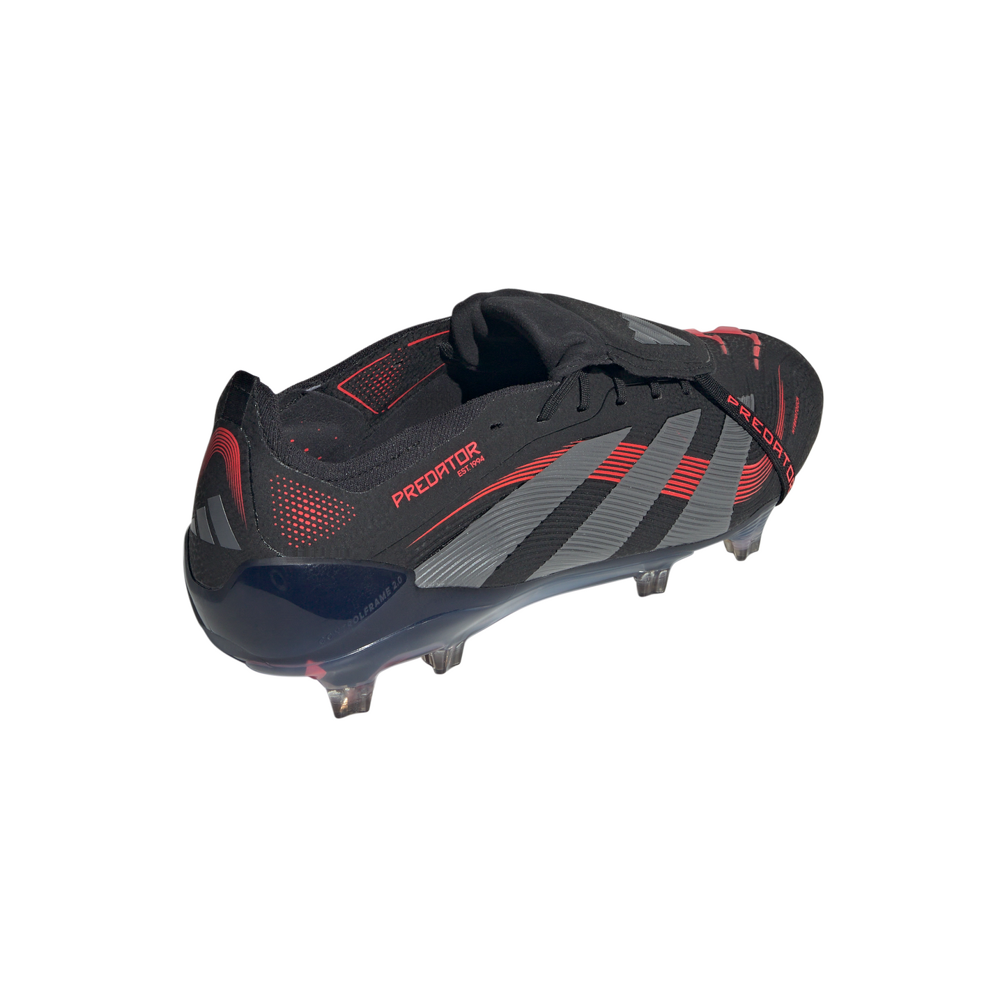 adidas Predator Elite FT FG Firm Ground Soccer Cleat - Core black/Grey four/Lucid red
