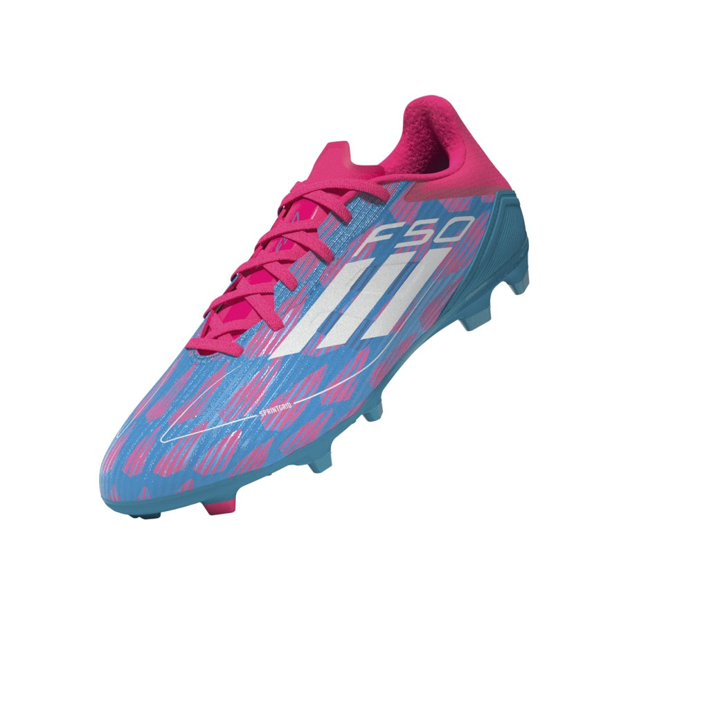 adidas F50 League FG/MG Firm Ground- Solar Blue/ FTWhite/ Solar Pink