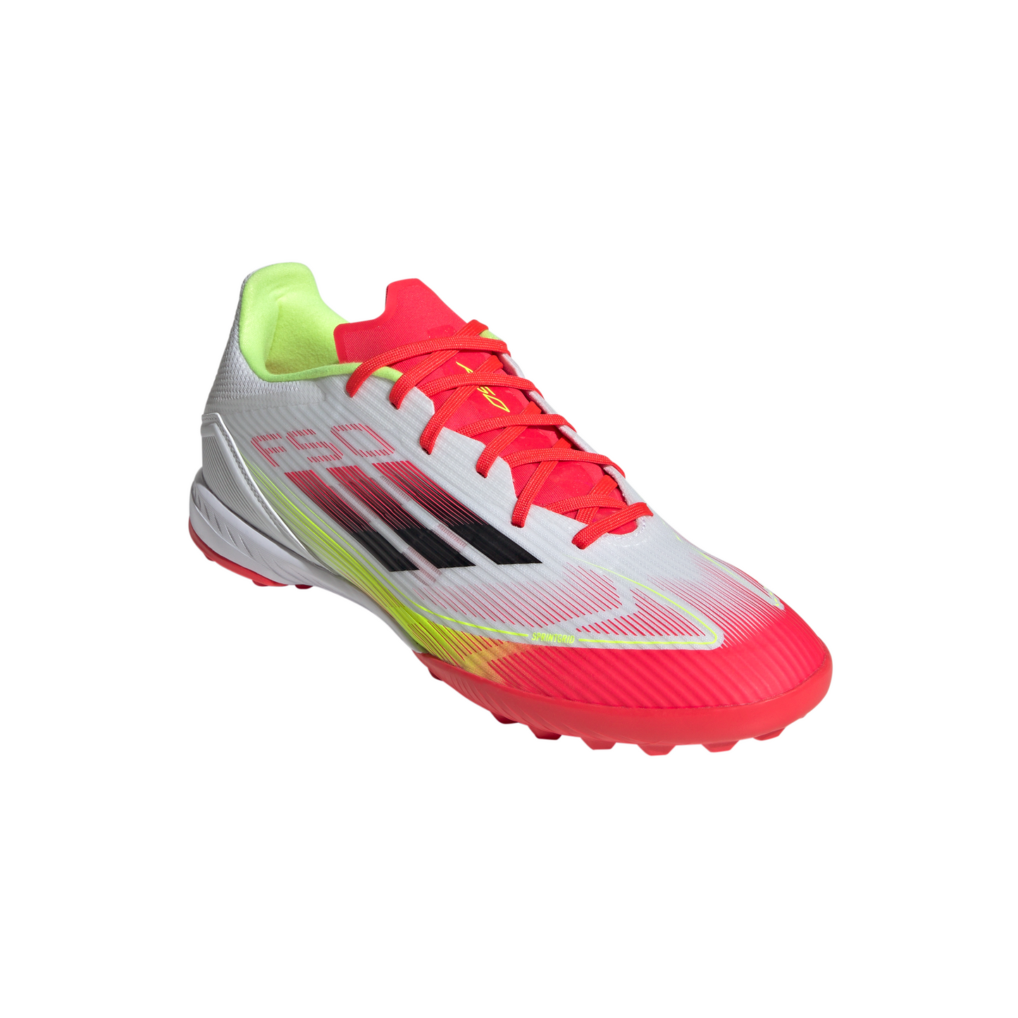 adidas F50 League TF Turf Soccer Shoes - ftwr white/core black/solar yellow