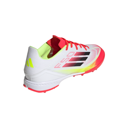 adidas F50 League TF Turf Soccer Shoes - ftwr white/core black/solar yellow