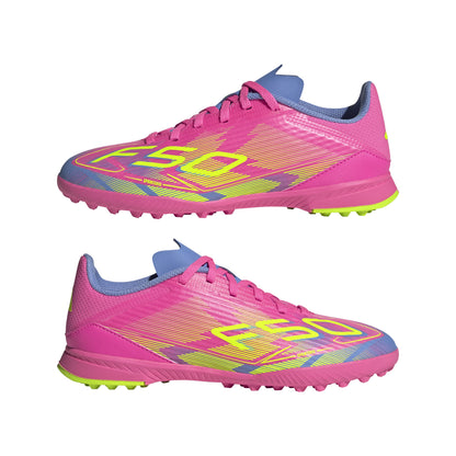 adidas F50 League TF Turf Junior- lucid pink/lucid lemon/blue fusion