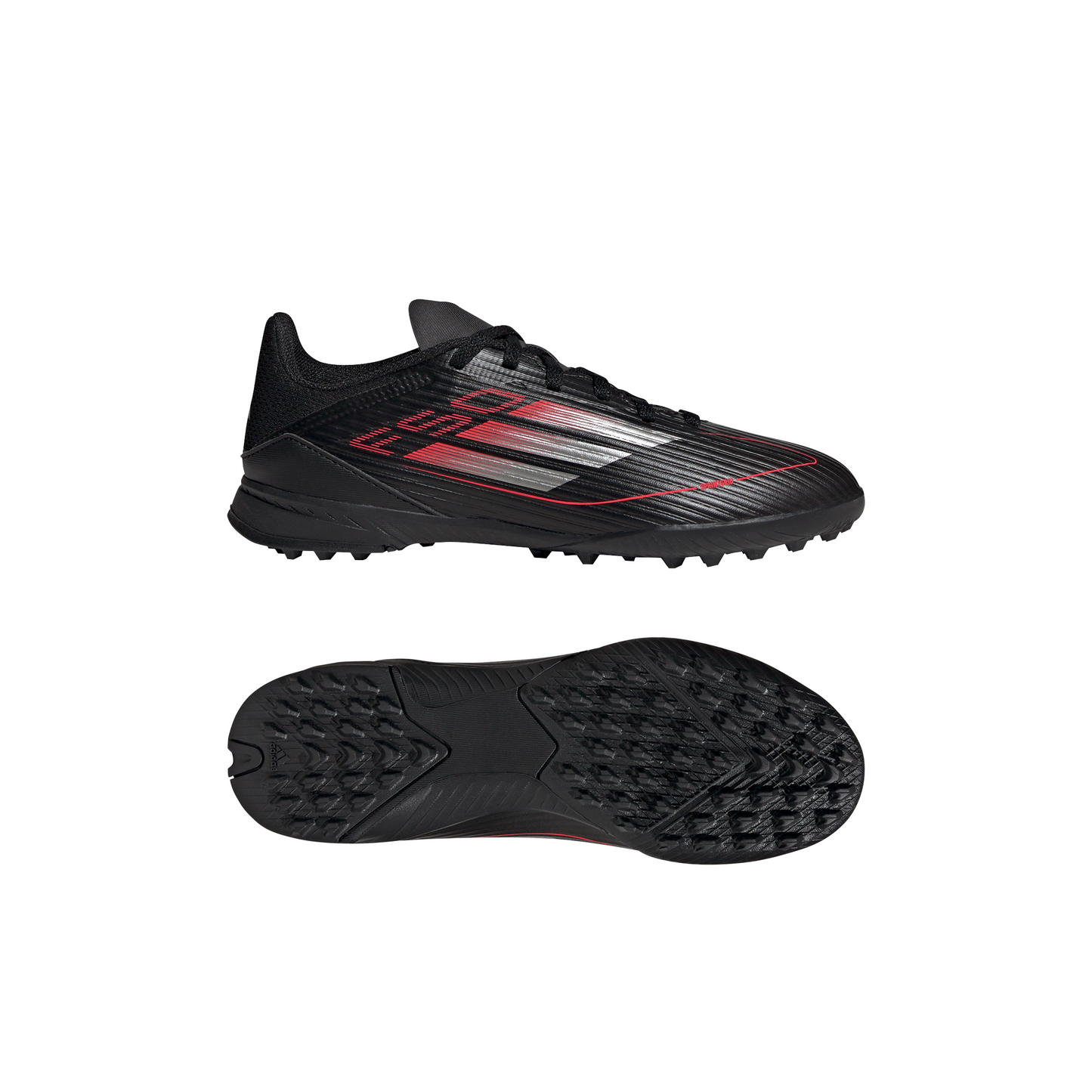 adidas F50 League TF Turf Junior - core black/iron met./lucid red