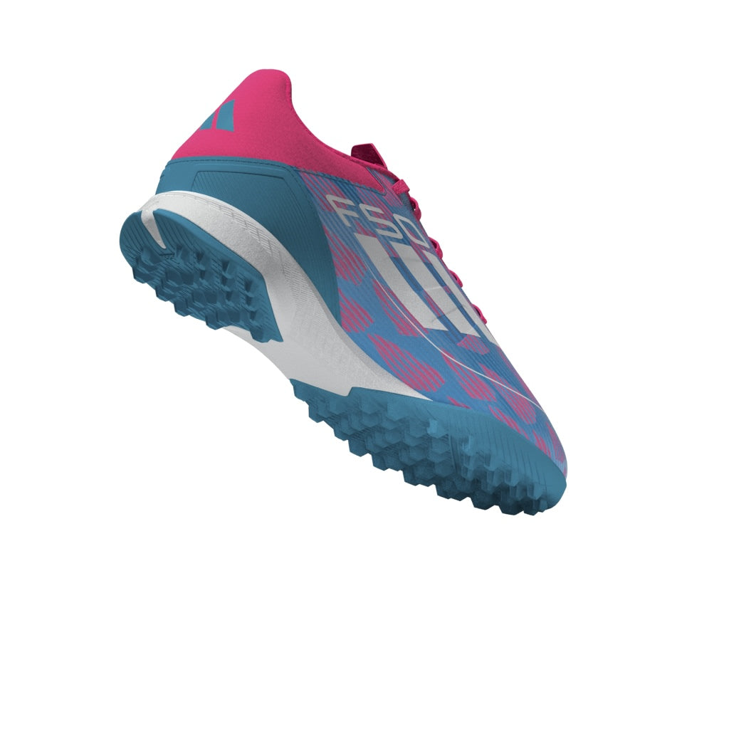 adidas F50 League TF Turf Shoes- Solar Blue/ FTWhite/ Solar Pink