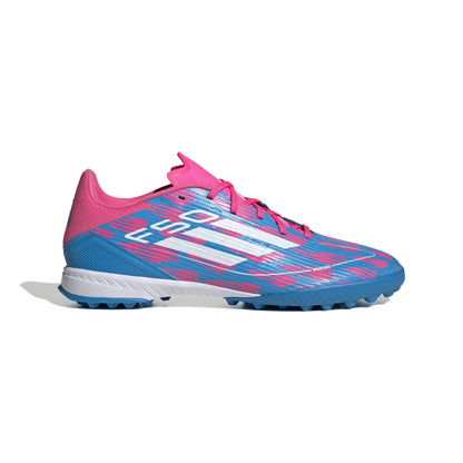 adidas F50 League TF Turf Shoes- Solar Blue/ FTWhite/ Solar Pink