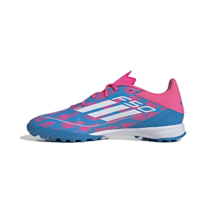 adidas F50 League TF Turf Shoes- Solar Blue/ FTWhite/ Solar Pink
