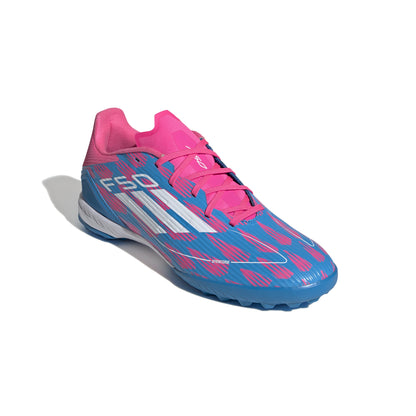 adidas F50 League TF Turf Shoes- Solar Blue/ FTWhite/ Solar Pink