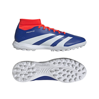 adidas Predator League MID TF Turf Soccer Shoes - LucBlu/ FTWhite/ Solar Red