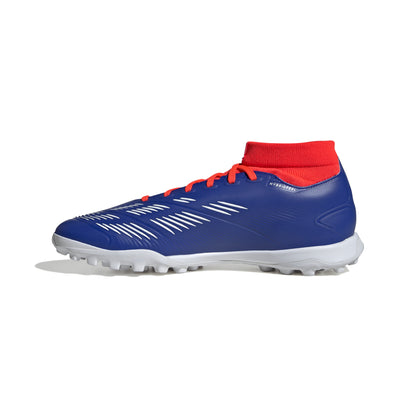 adidas Predator League MID TF Turf Soccer Shoes - LucBlu/ FTWhite/ Solar Red