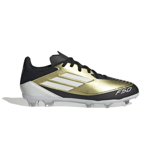 adidas F50 League MESSI FG Firm Ground Junior- Gold/White/Black