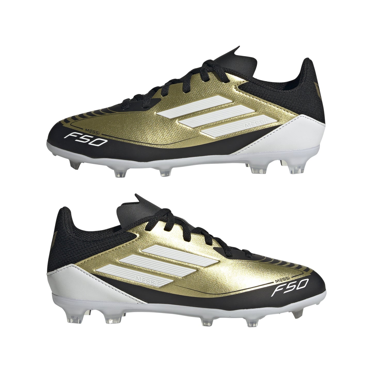adidas F50 League MESSI FG Firm Ground Junior- Gold/White/Black