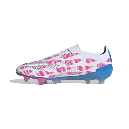 adidas Predator Elite FG Firm Ground Soccer Cleat - FTWhite/ Solar Blue/ Solar Pink