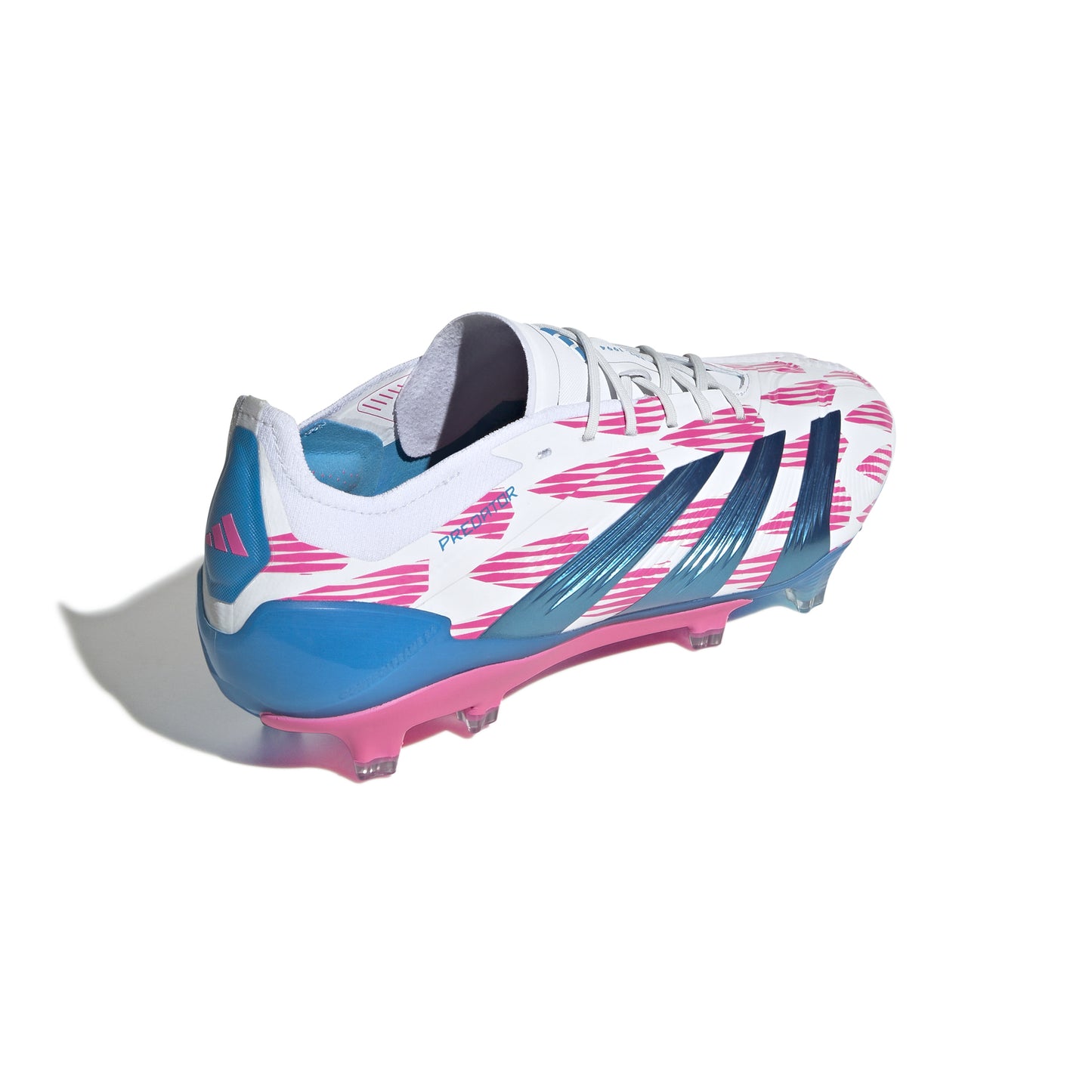 adidas Predator Elite FG Firm Ground Soccer Cleat - FTWhite/ Solar Blue/ Solar Pink