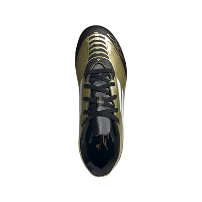 adidas F50 Club MESSI FG Firm Ground Junior- Gold/White/Black