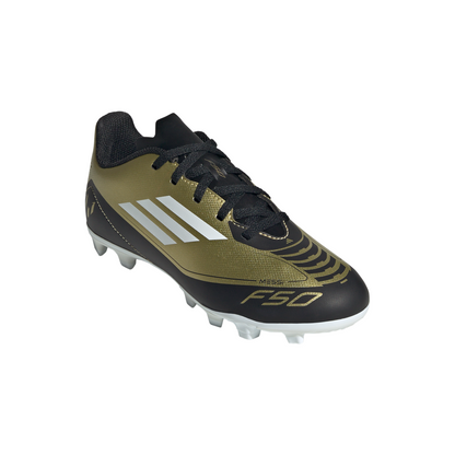 adidas F50 Club MESSI FG Firm Ground Junior- Gold/White/Black