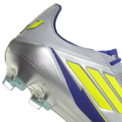 adidas F50 League MESSI FG/MG Junior - Silver / Blue / Neon