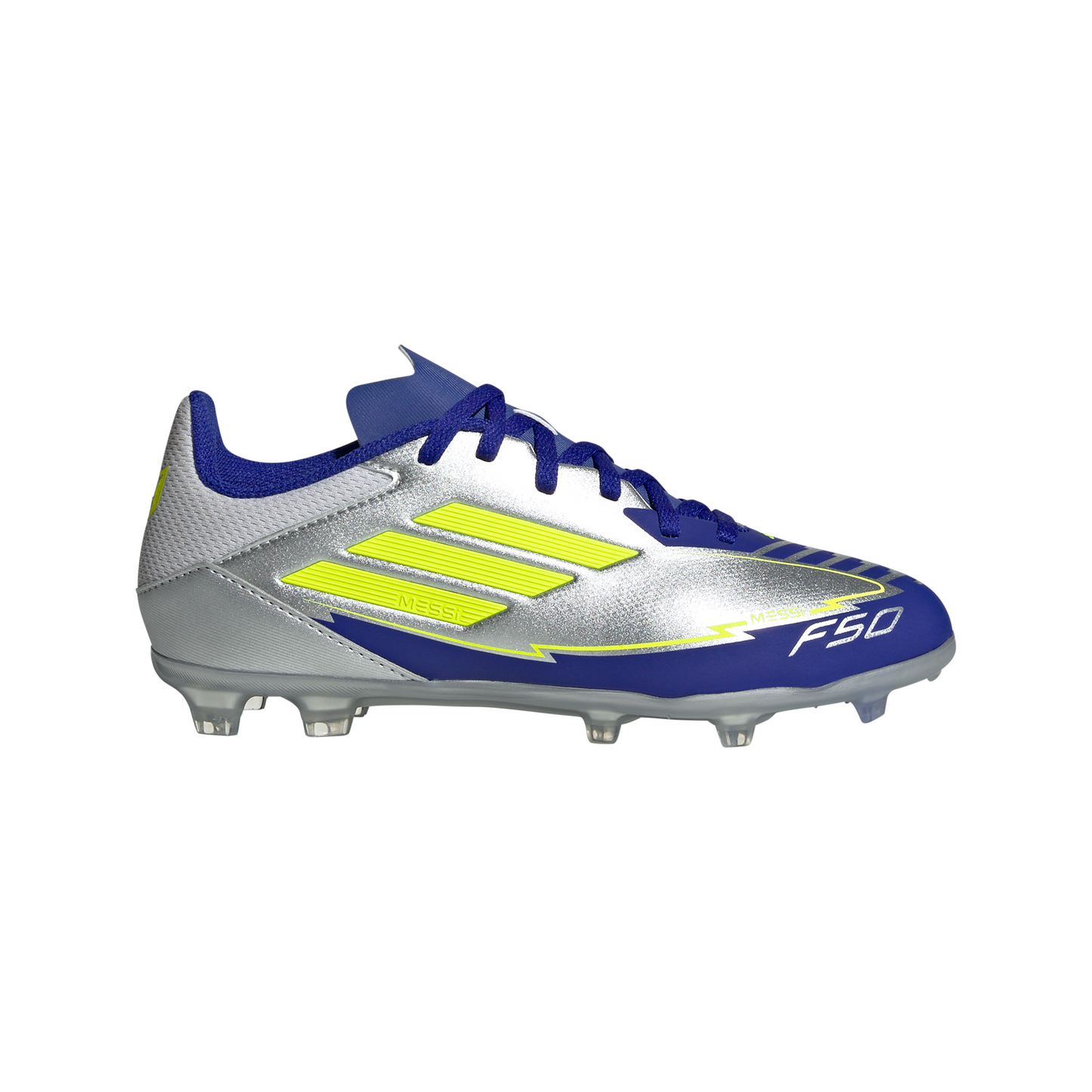 adidas F50 League TF Turf Shoes MESSI - Silver / Blue / Neon