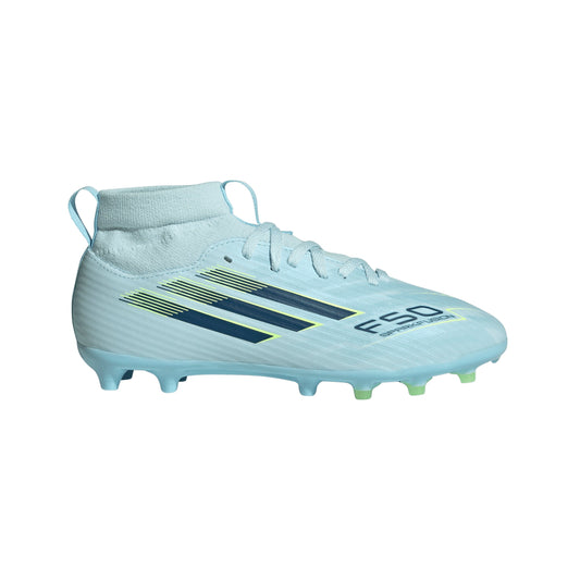 adidas F50 Sparkfusion League Kids FG/AG Firm Ground/Artificial Grass-Almost Blue / Dusky Petrol / Hi-Res Yellow
