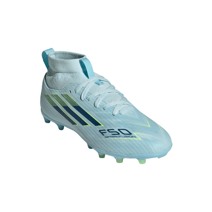 adidas F50 Sparkfusion League Kids FG/AG Firm Ground/Artificial Grass-Almost Blue / Dusky Petrol / Hi-Res Yellow