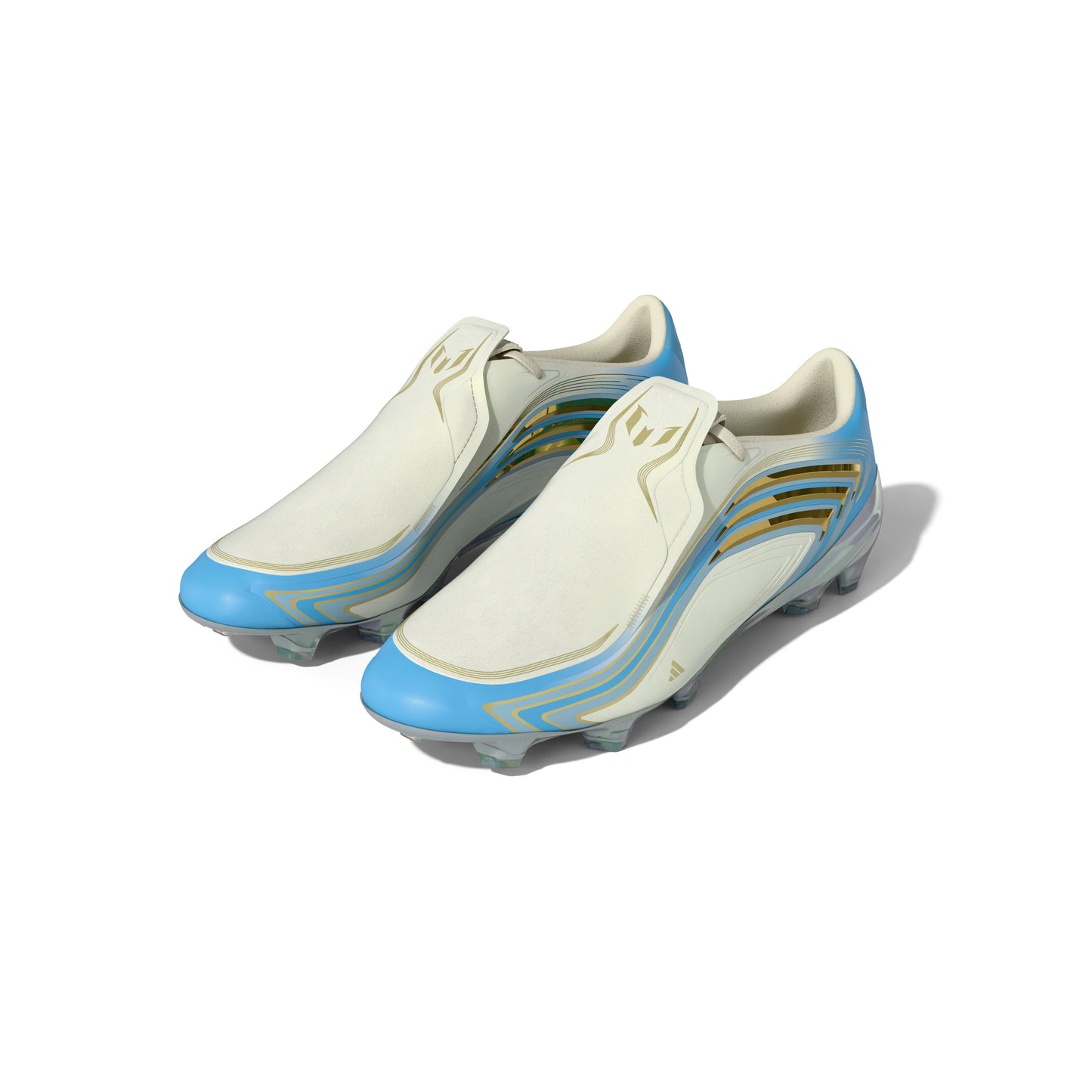 adidas F50 Elite Messi FG Firm Ground Soccer Cleats - Ivory / Semi Blue Burst / Icey Blue