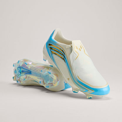 adidas F50 Elite Messi FG Firm Ground Soccer Cleats - Ivory / Semi Blue Burst / Icey Blue
