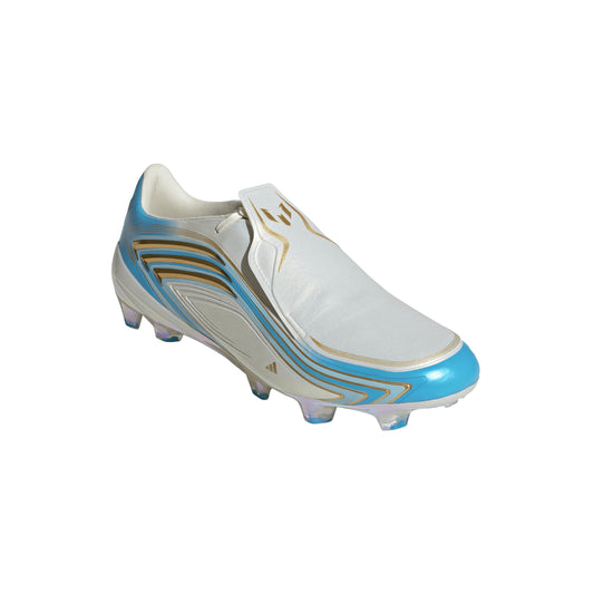 adidas F50 Elite Messi FG Firm Ground Soccer Cleats - Ivory / Semi Blue Burst / Icey Blue