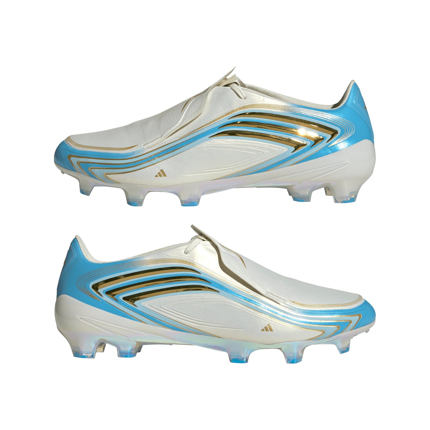 adidas F50 Elite Messi FG Firm Ground Soccer Cleats - Ivory / Semi Blue Burst / Icey Blue