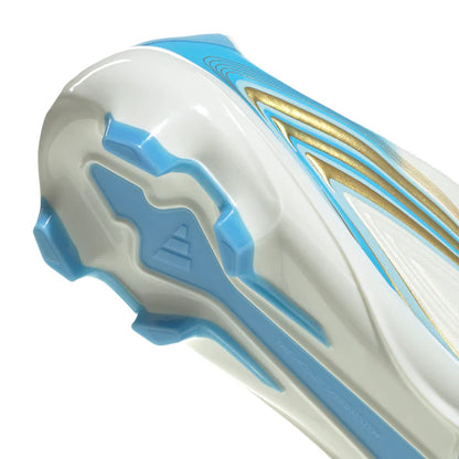 adidas F50 League FG Firm Ground Soccer Cleats MESSI - Ivory / Semi Blue Burst / Icey Blue