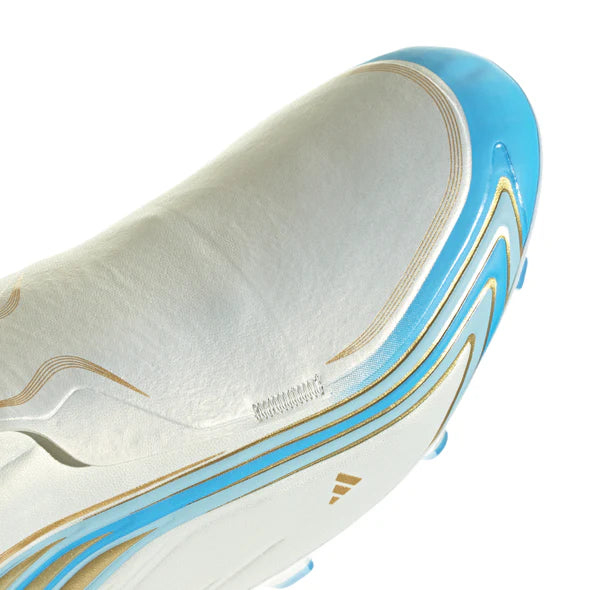 adidas F50 League FG Firm Ground Soccer Cleats MESSI - Ivory / Semi Blue Burst / Icey Blue