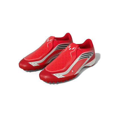 adidas F50 Messi League TF Turf Soccer Shoes - Lucid Red/ Core Black/ Pure Ruby