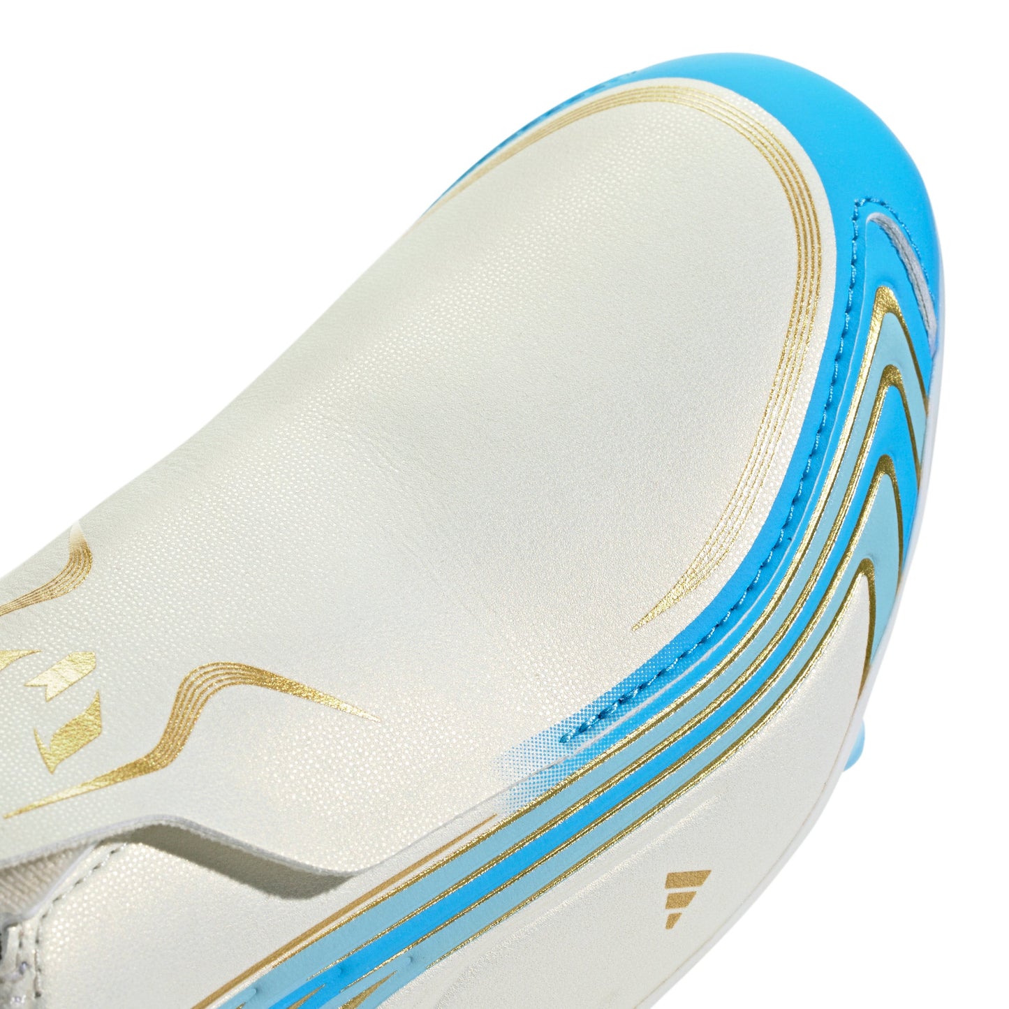 adidas F50 Messi League Junior FG Firm Ground Soccer Cleats - Ivory / Semi Blue Burst / Icey Blue