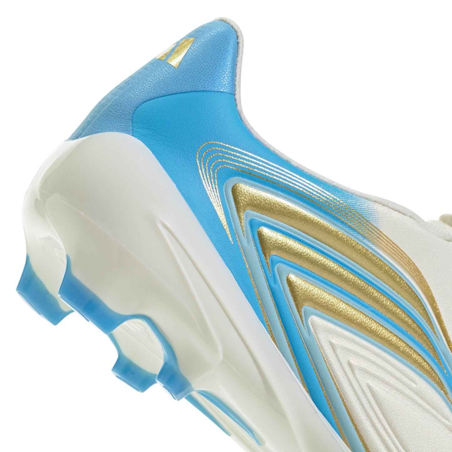adidas F50 Messi League Junior FG Firm Ground Soccer Cleats - Ivory / Semi Blue Burst / Icey Blue