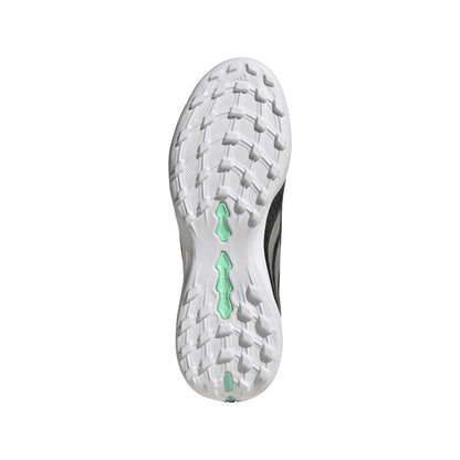 adidas Junior Predator League FT Fold Tongue TF Turf Soccer Shoes - Core Black/Silver Met/Pulse Mint