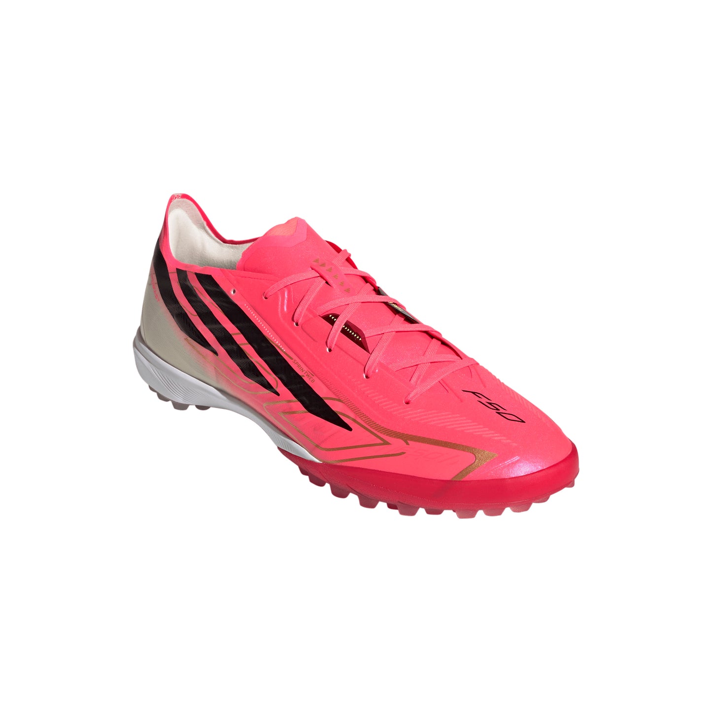 adidas F50 HyperFast Pro TF Turf Shoes - Soltur/CBlack/Goldmt