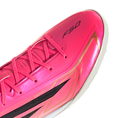 adidas F50 HyperFast League TF Turf Shoes - Soltur/Cblack/Goldmt