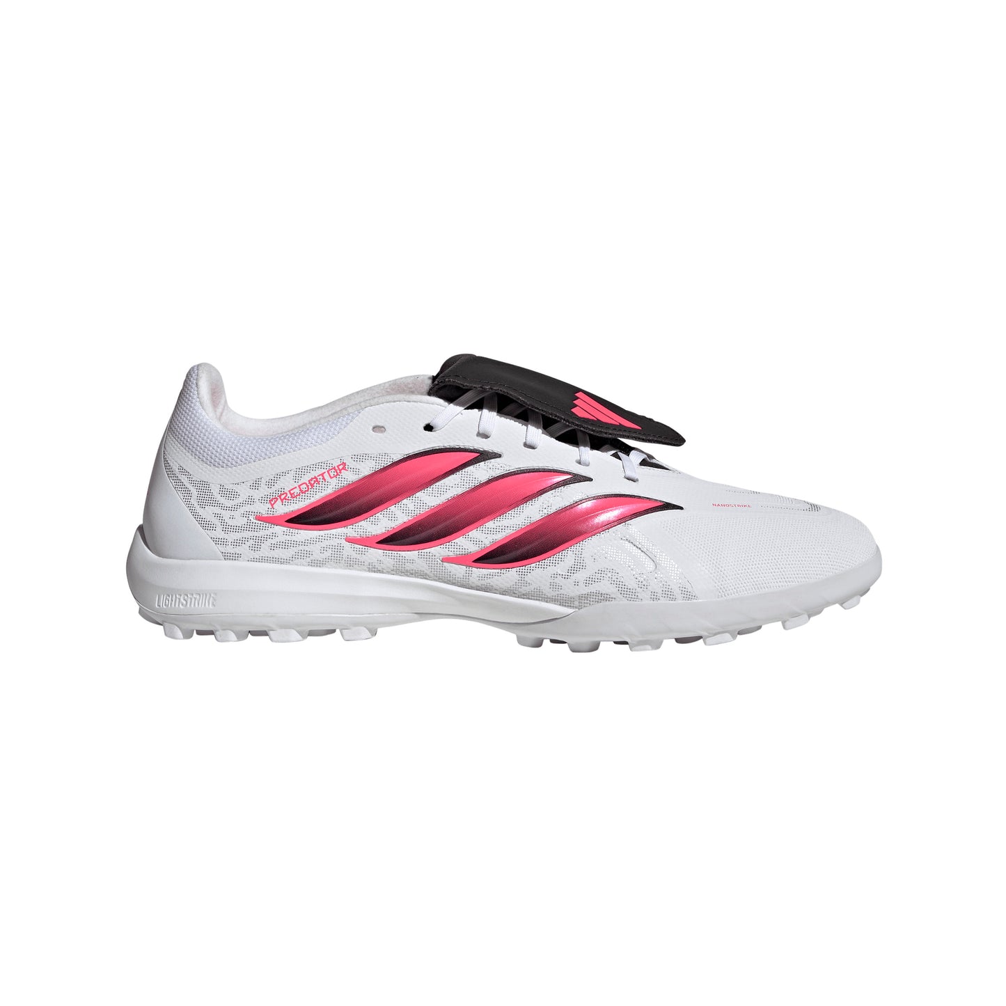adidas Predator League FoldTongue FT TF Turf Soccer Shoes - Ftwr White/Solar Turbo/Core Black