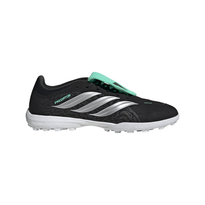 adidas Predator League FT Fold Tongue TF Turf Soccer Shoes - Core Black/ Silver Metal/ Pulse Mint