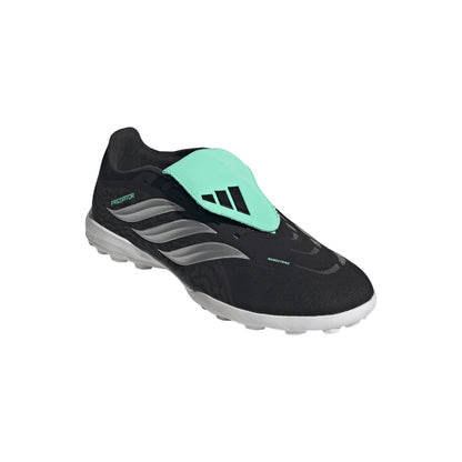 adidas Predator League FT Fold Tongue TF Turf Soccer Shoes - Core Black/ Silver Metal/ Pulse Mint