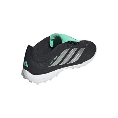 adidas Predator League FT Fold Tongue TF Turf Soccer Shoes - Core Black/ Silver Metal/ Pulse Mint