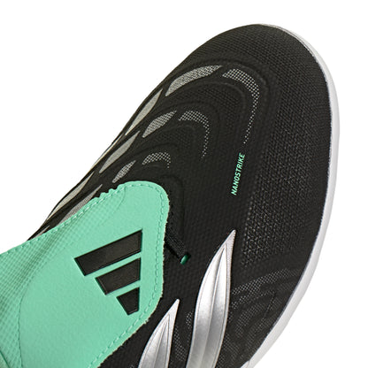 adidas Predator League FT Fold Tongue TF Turf Soccer Shoes - Core Black/ Silver Metal/ Pulse Mint