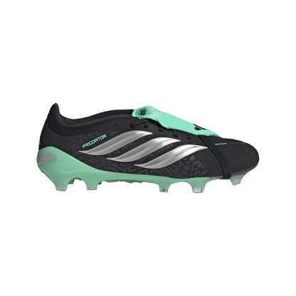 adidas Predator League FT Fold Tongue TF Turf Soccer Shoes - Core Black/ Silver Metal/ Pulse Mint