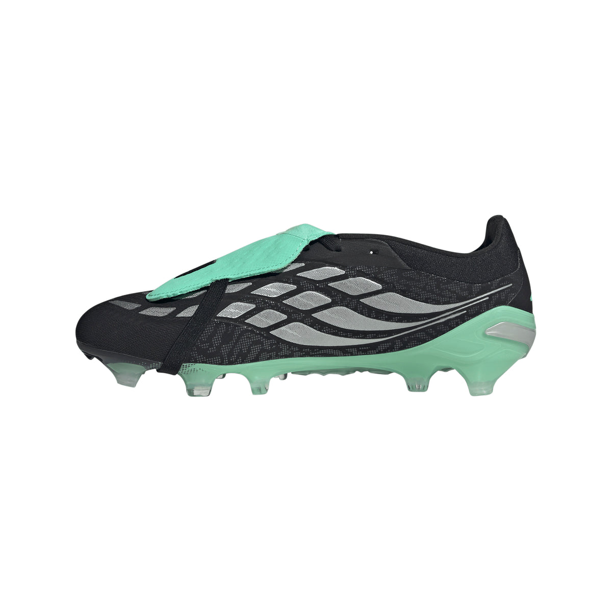 adidas Predator Pro FT FG Firm Ground Soccer Cleats - Core Black/ Silver Met/ Pulse Mint