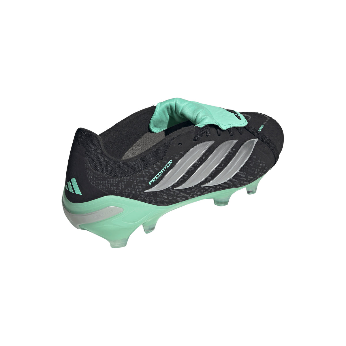 adidas Predator Pro FT FG Firm Ground Soccer Cleats - Core Black/ Silver Met/ Pulse Mint