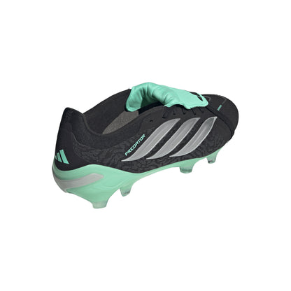 adidas Predator Pro FT FG Firm Ground Soccer Cleats - Core Black/ Silver Met/ Pulse Mint