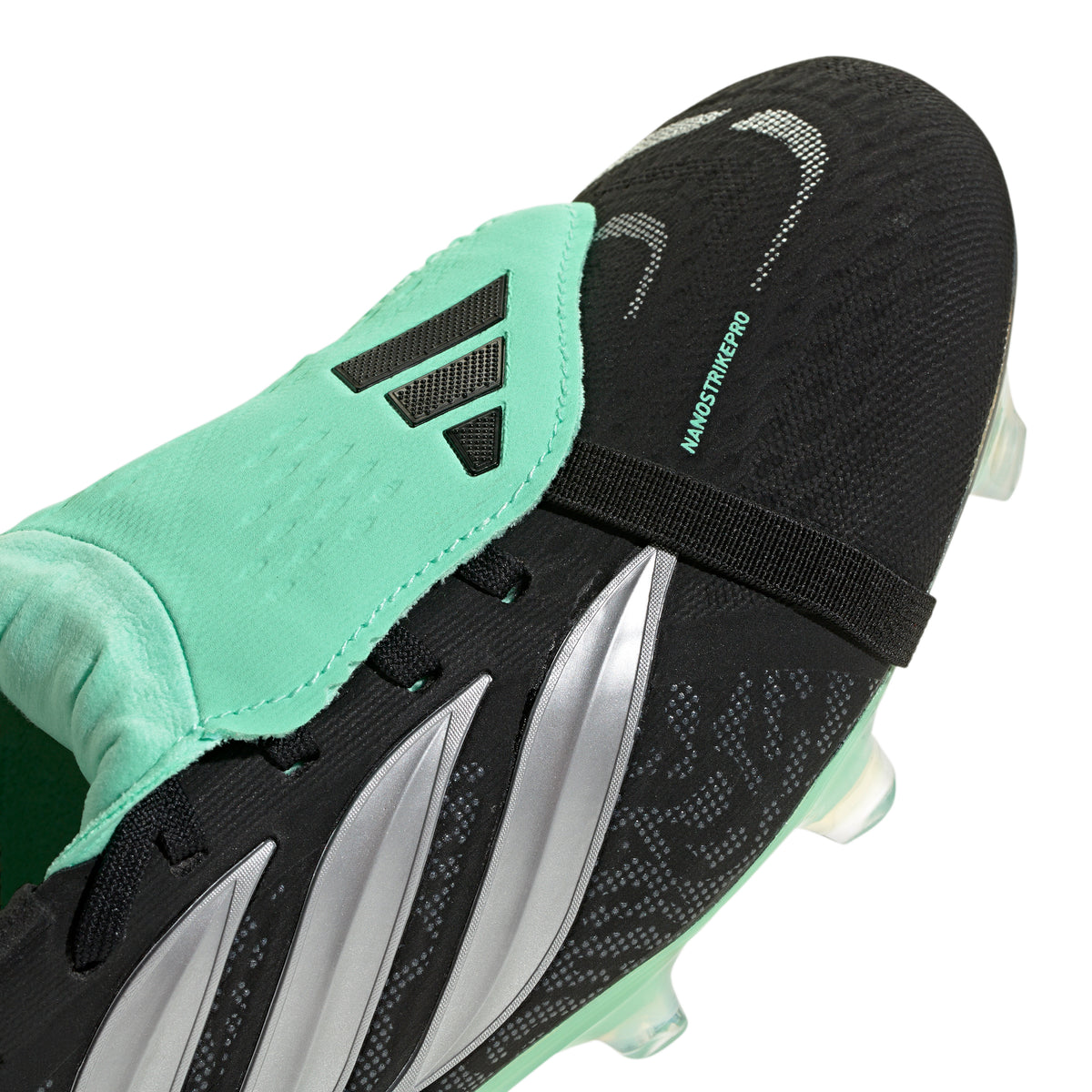 adidas Predator Pro FT FG Firm Ground Soccer Cleats - Core Black/ Silver Met/ Pulse Mint