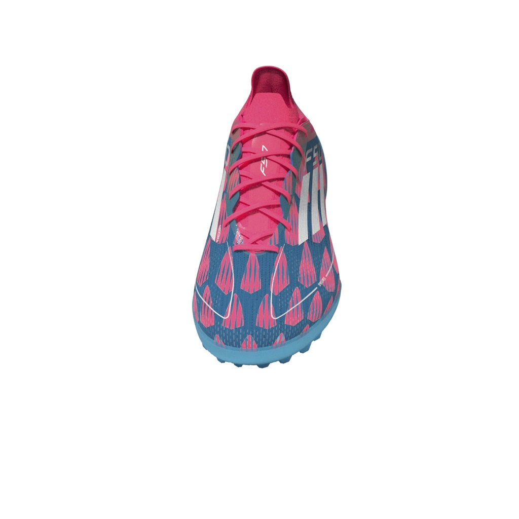 adidas F50 Pro TF Turf Shoes- Solar Blue/ FTWhite/ Solar Pink