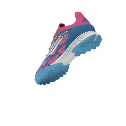 adidas F50 Pro TF Turf Shoes- Solar Blue/ FTWhite/ Solar Pink