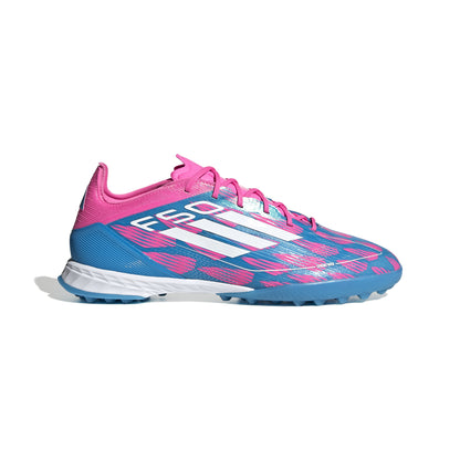 adidas F50 Pro TF Turf Shoes- Solar Blue/ FTWhite/ Solar Pink