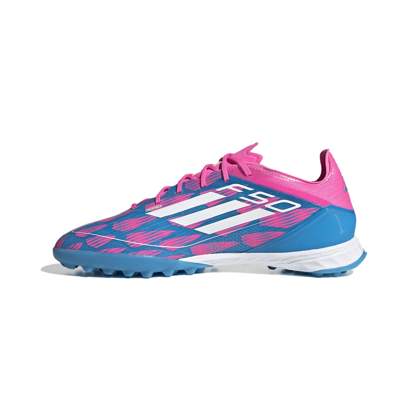 adidas F50 Pro TF Turf Shoes- Solar Blue/ FTWhite/ Solar Pink