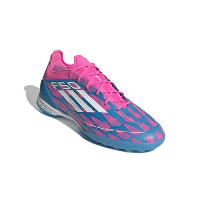 adidas F50 Pro TF Turf Shoes- Solar Blue/ FTWhite/ Solar Pink